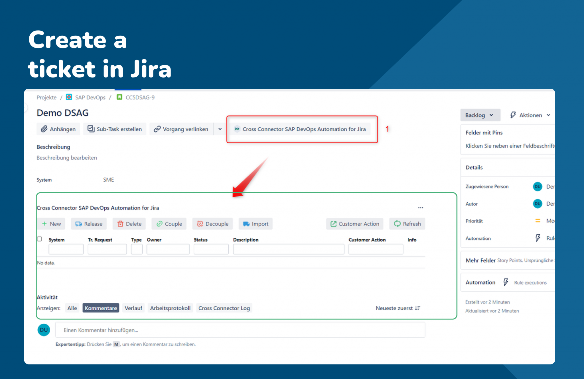 Create a ticket in Jira