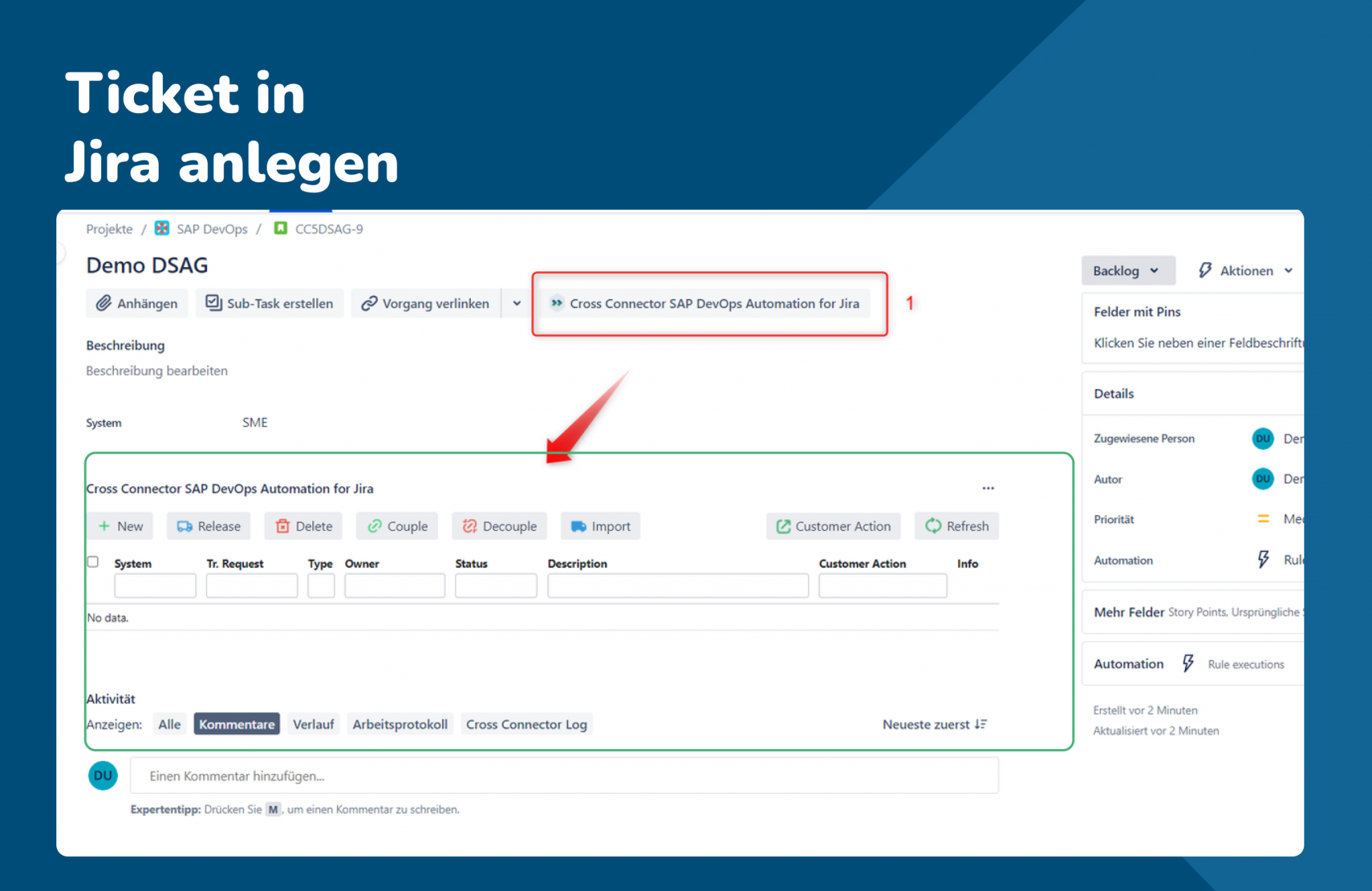 Ticket in Jira anlegen