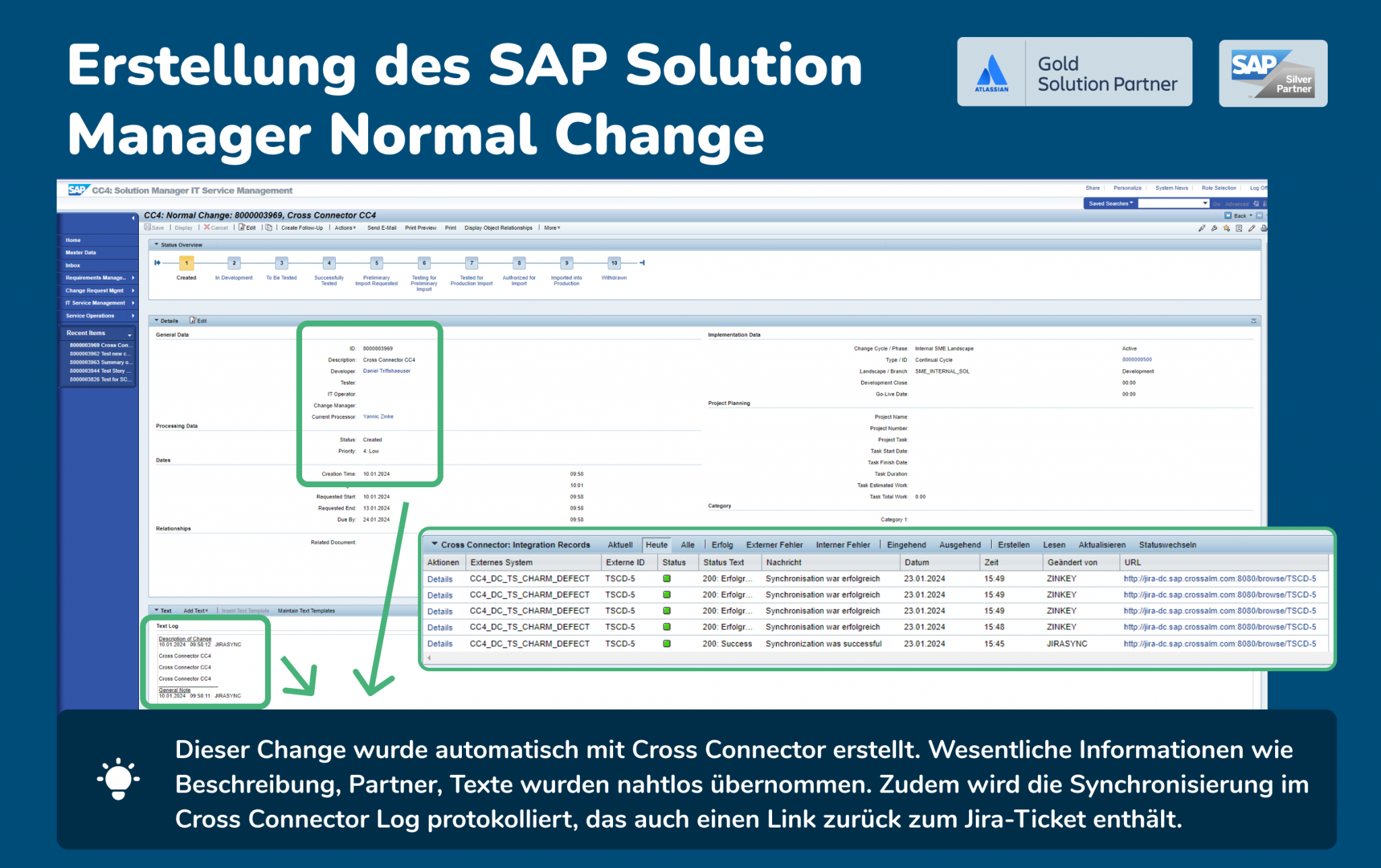 Synchronisierung-Log für Stories