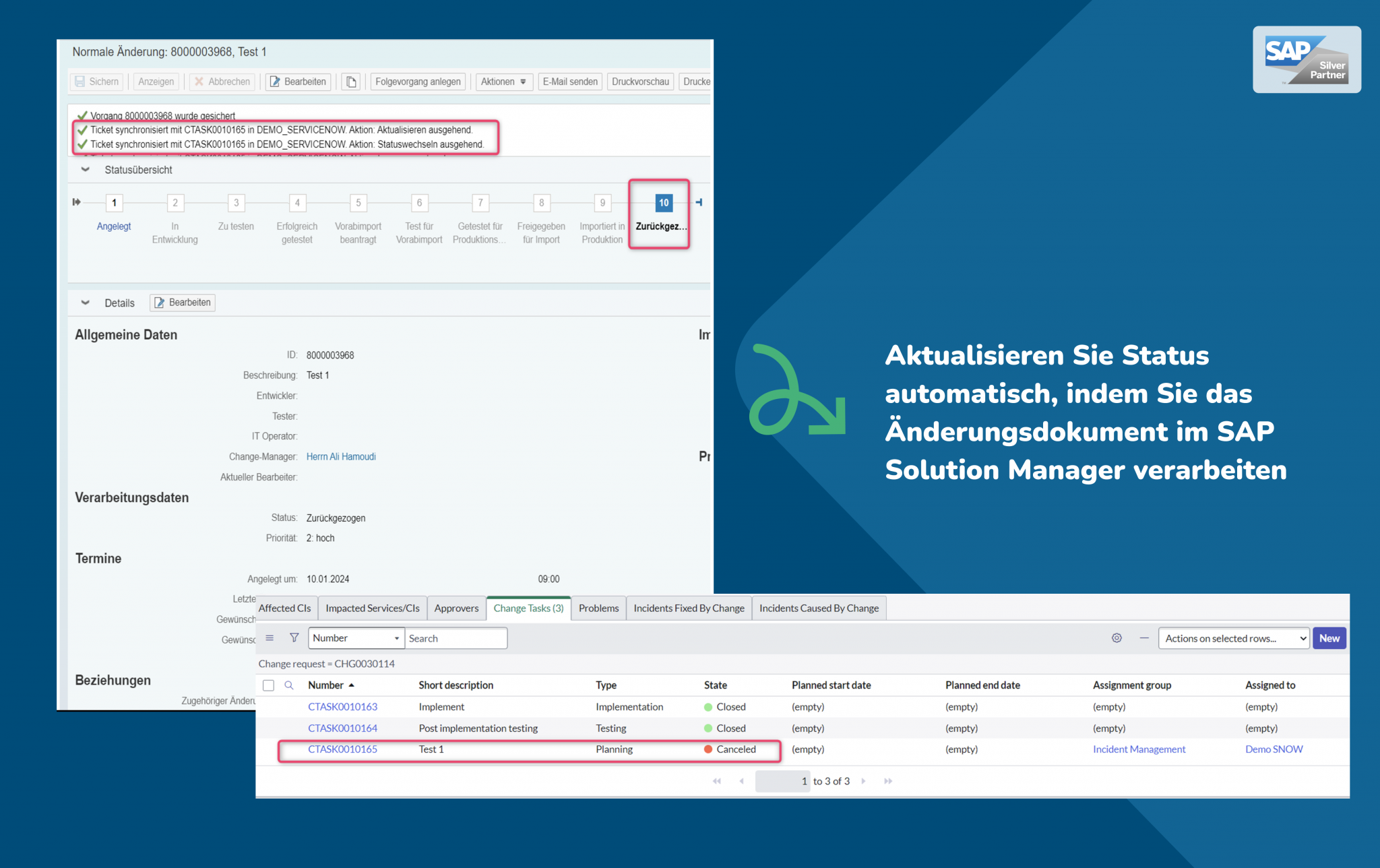Automatischer Status Update