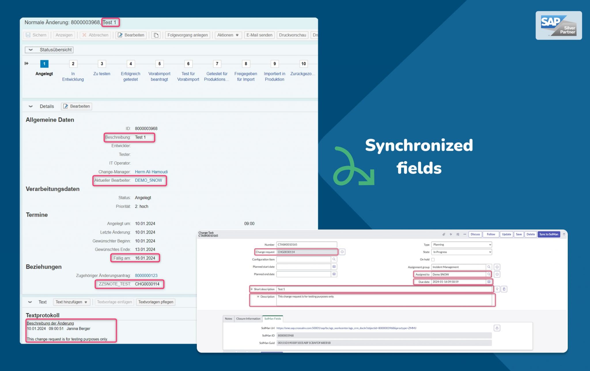 Synchronized fields
